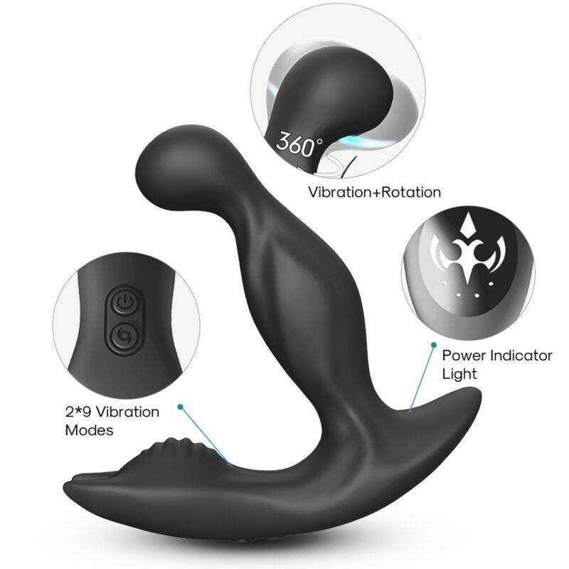 ARMONY - BAT KING VIBRATOR ANAL PROSTATA ROTATOR FERNBEDIENUNG SCHWARZ - Vanelion Paradise