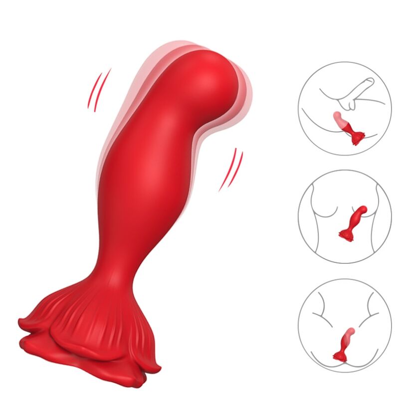 ARMONY - ROSA VIBRATOR & ANALPLUG FERNBEDIENUNG ROT