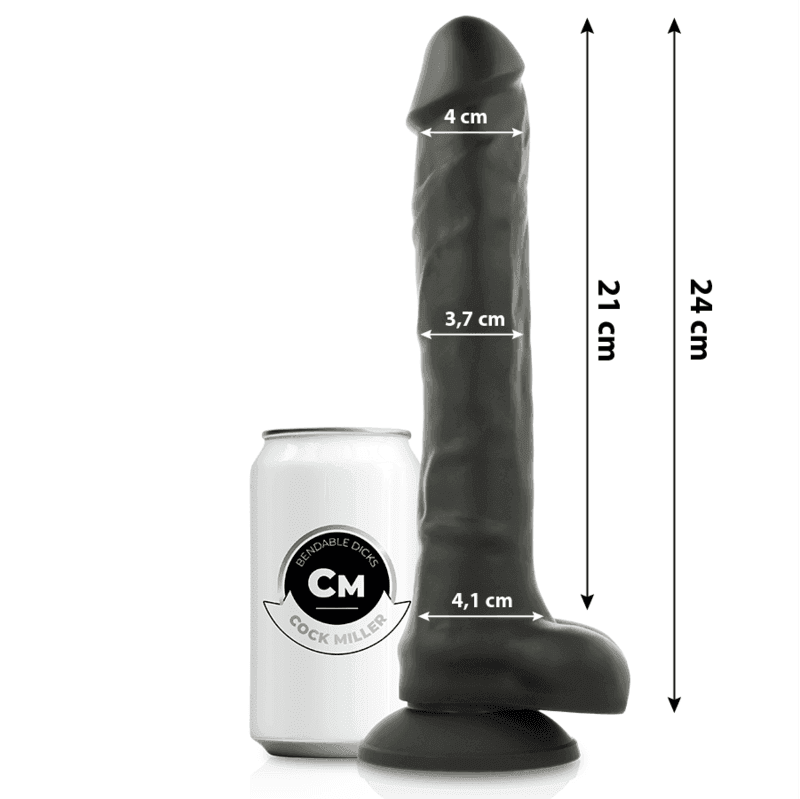 COCK MILLER - SILIKON DICHTE COCKSIL ARTIKULIERBAR SCHWARZ 24 CM - Vanelion Paradise