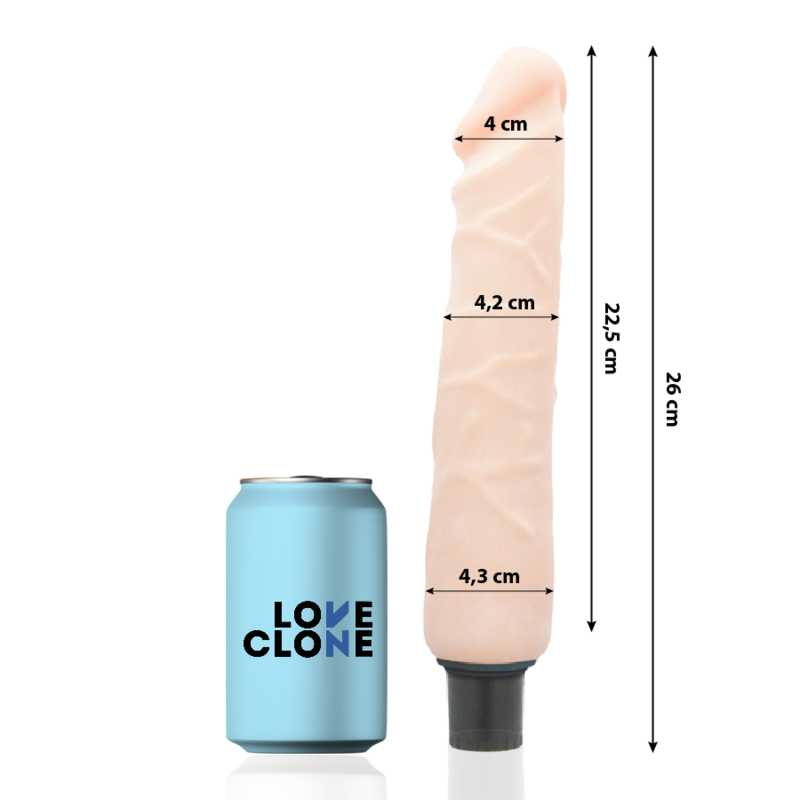 LOVECLONE - JANSEN SELBSTSCHMIERENDER VIBRATOR 26 CM -O- 4.2 CM