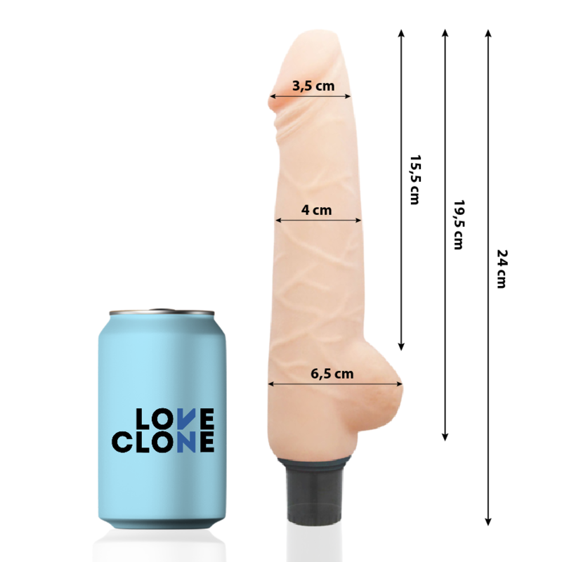 LOVECLONE - HARALD SELBSTSCHMIERENDER VIBRATOR 24 CM -O- 4 CM