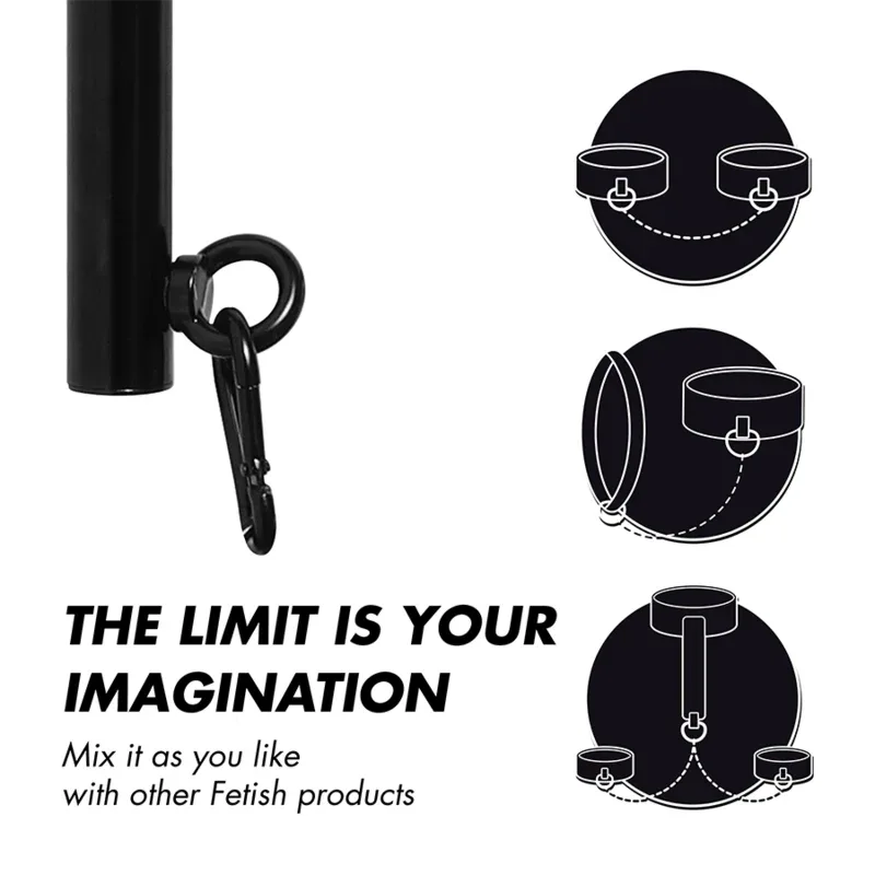 FETISH SUBMISSIVE – Verstellbare Spreizstange (41–62 cm), modular & nickelfrei - Vanelion Paradise