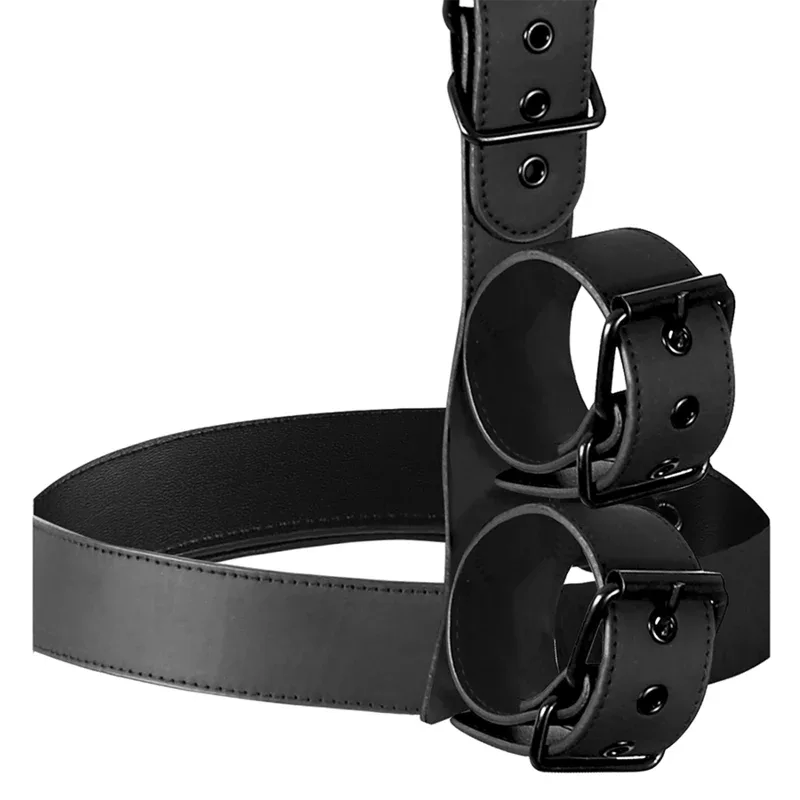 FETISH SUBMISSIVE BONDAGE - KRAGEN UND HANDGELENKMANSCHETTEN-KÖRPERFESTLEGE-SET - Vanelion Paradise