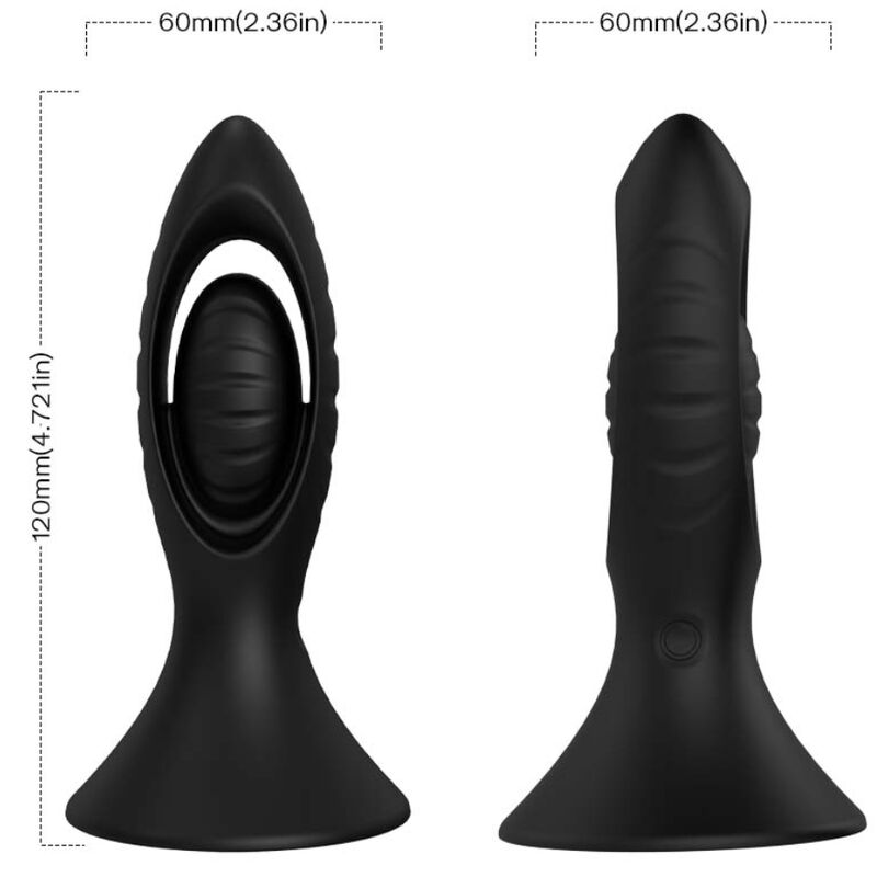 ARMONY - VIBRATOR & ANALPLUG SILIKON SCHWARZ