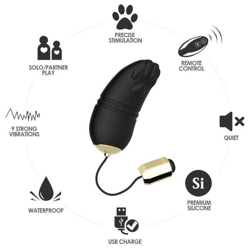 ARMONY - KITTY EGG VIBRATOR G-SPOT FERNBEDIENUNG SCHWARZ - Vanelion Paradise