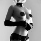 BIJOUX - BURLESQUE GLNZENDE NIPPELABDECKUNGEN MIT SCHLEIFE - Vanelion Paradise