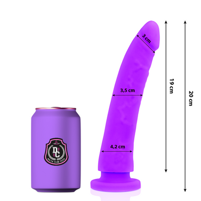 DELTA CLUB - TOYS LILA DILDO MEDIZINISCHES SILIKON 20 CM -O- 4 CM