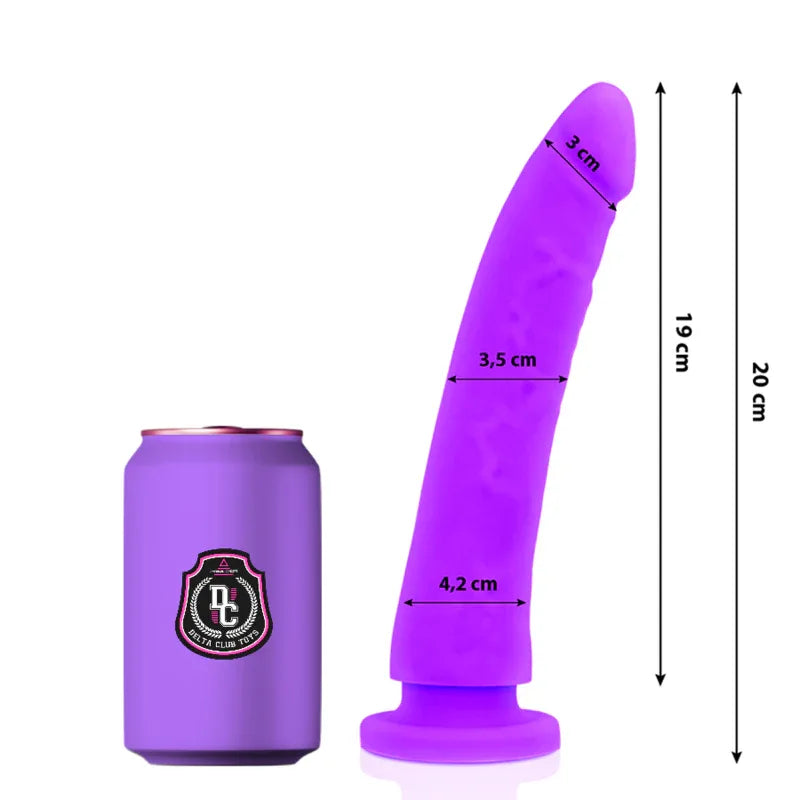 DELTA CLUB - TOYS LILA DILDO MEDIZINISCHES SILIKON 20 CM -O- 4 CM - Vanelion Paradise