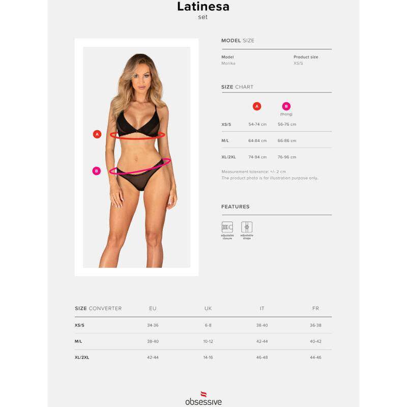 OBSESSIVE - LATINESA SET ZWEITEILIG XS/S - Vanelion Paradise