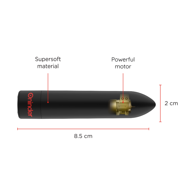 ONINDER - BERLIN BULLET VIBRATOR SCHWARZ 9 MODI 8,5 X 2 CM - KOSTENLOSE APP