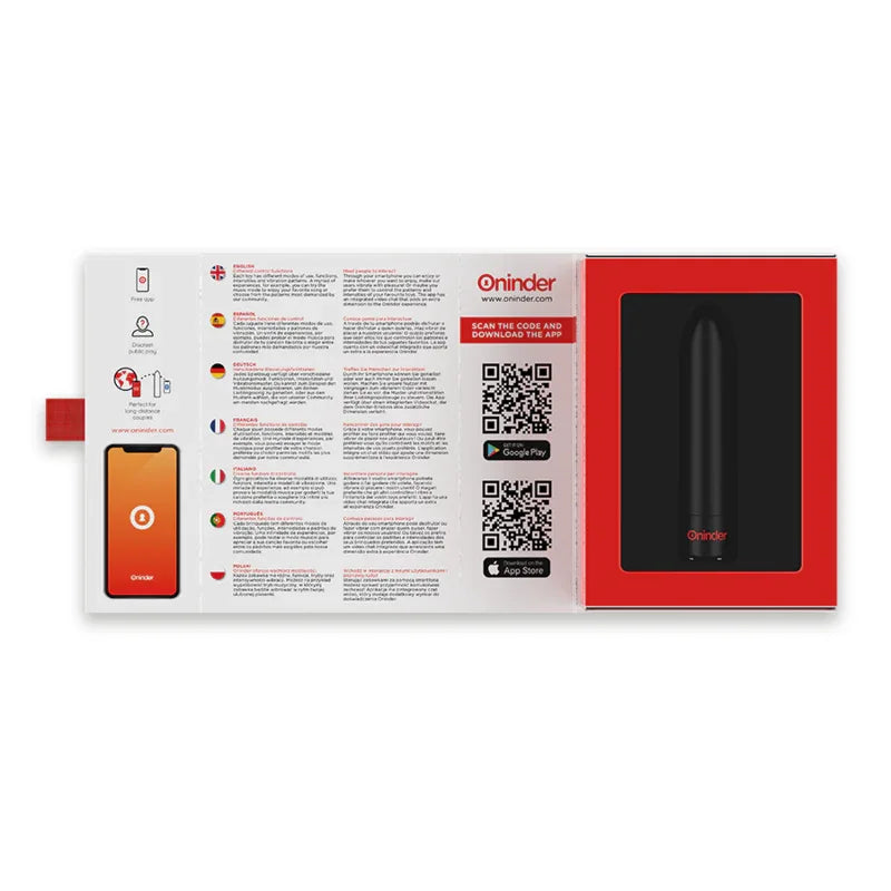 ONINDER - BERLIN BULLET VIBRATOR SCHWARZ 9 MODI 8,5 X 2 CM - KOSTENLOSE APP - Vanelion Paradise