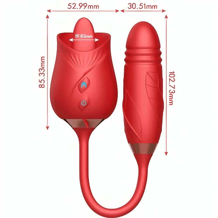 ARMONY - DELIGHT BLUMENVIBRATOR & STOßUNG MIT ROTER ZUNGE - Vanelion Paradise