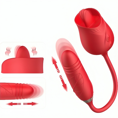 ARMONY - DELIGHT BLUMENVIBRATOR & STOßUNG MIT ROTER ZUNGE