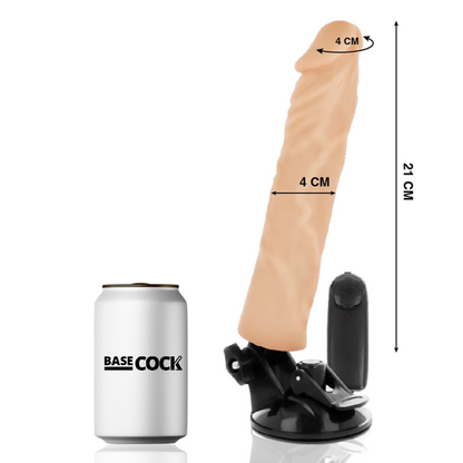 BASECOCK - REALISTISCHER VIBRATOR MIT FERNBEDIENUNG NATÜRLICHER 21 CM -O- 4 CM