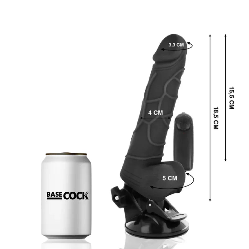 BASECOCK - REALISTISCHER NATÜRLICHER VIBRATOR MIT FERNBEDIENUNG 18.5 CM -O- 4CM - Vanelion Paradise