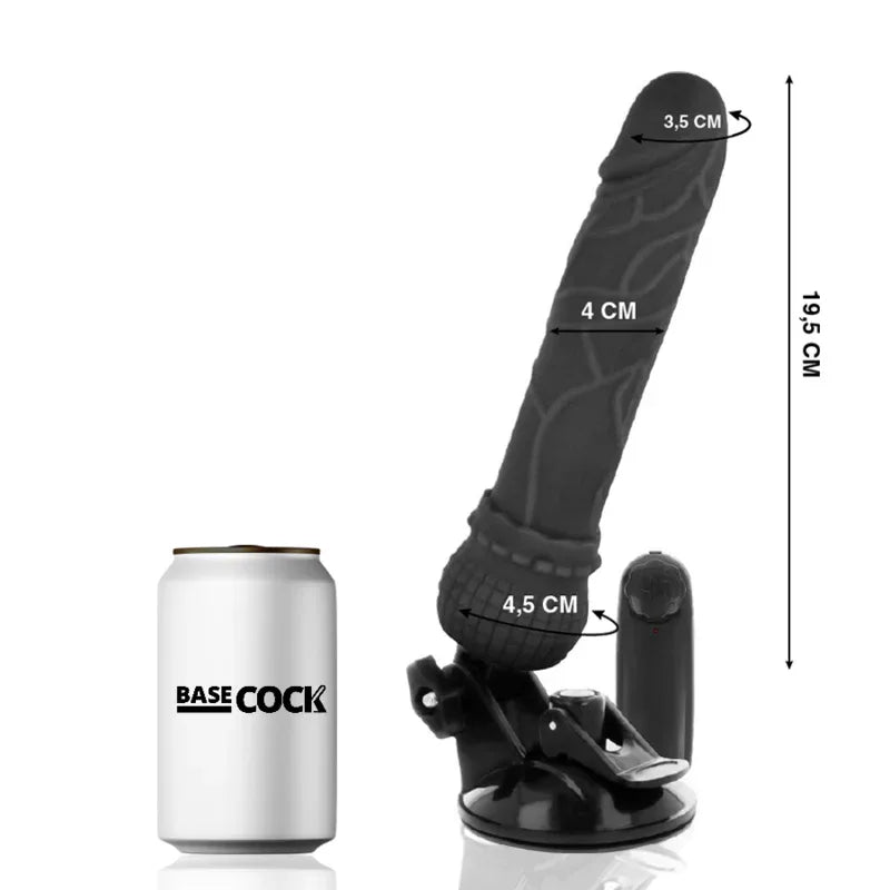 BASECOCK - REALISTISCHER VIBRATOR MIT FERNBEDIENUNG NATÜRLICHER 19.5 CM -O- 4 CM - Vanelion Paradise