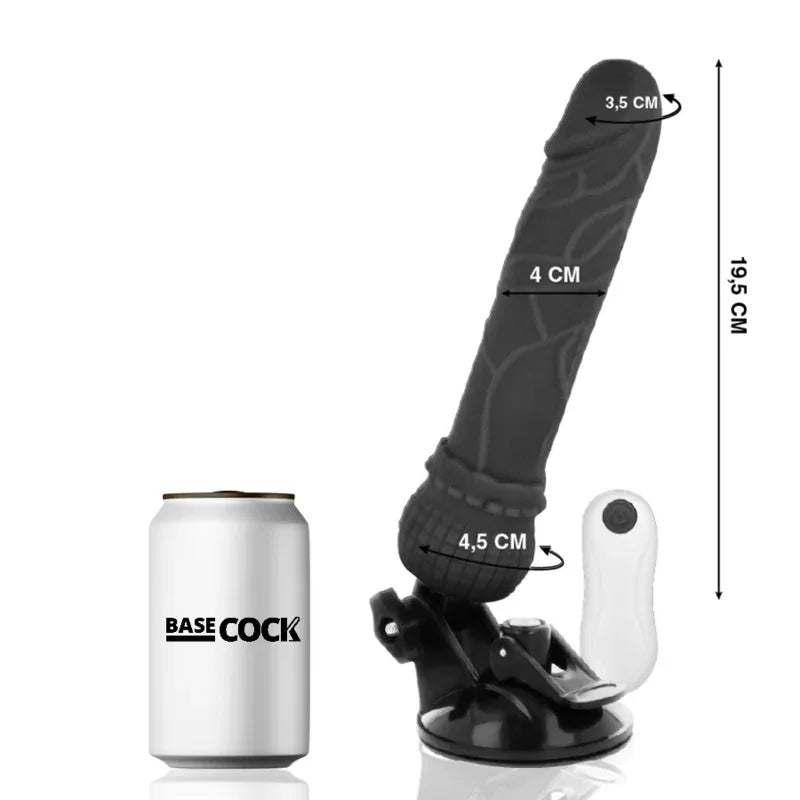 BASECOCK - REALISTISCHER NATÜRLICHER FERNBEDIENUNGSVIBRATOR 19.5 CM -O- 4 CM - Vanelion Paradise
