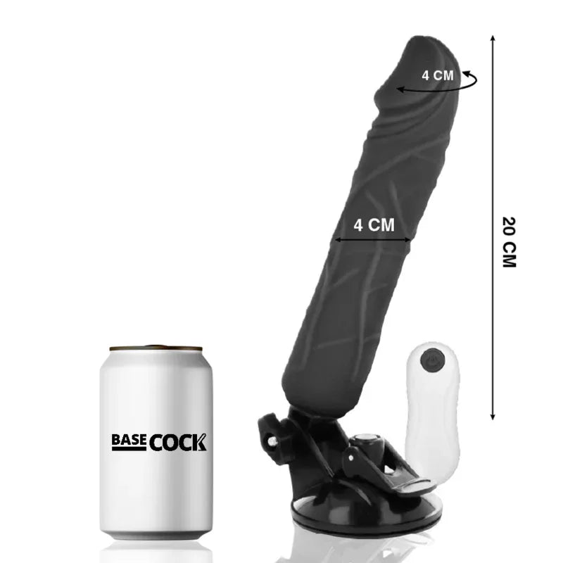 BASECOCK - REALISTISCHER NATÜRLICHER FERNBEDIENUNGSVIBRATOR 20 CM -O- 4 CM - Vanelion Paradise