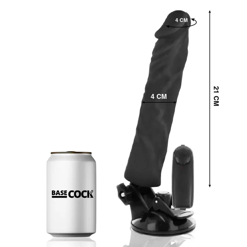 BASECOCK - REALISTISCHER VIBRATOR MIT FERNBEDIENUNG NATÜRLICHER 21 CM -O- 4 CM - Vanelion Paradise