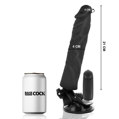 BASECOCK - REALISTISCHER VIBRATOR MIT FERNBEDIENUNG NATÜRLICHER 21 CM -O- 4 CM