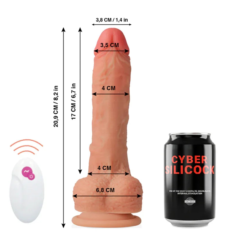CYBER SILICOCK - FERNBEDIENUNG REALISTISCH MASTER HUCK 20.9 CM -O- 4 CM - Vanelion Paradise