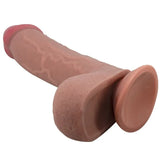 PRETTY LOVE - REALISTISCHER DILDO DER SLIDING SKIN-SERIE MIT SLIDING SKIN-SAUGNAPF BRAUN 23,4 CM - Vanelion Paradise