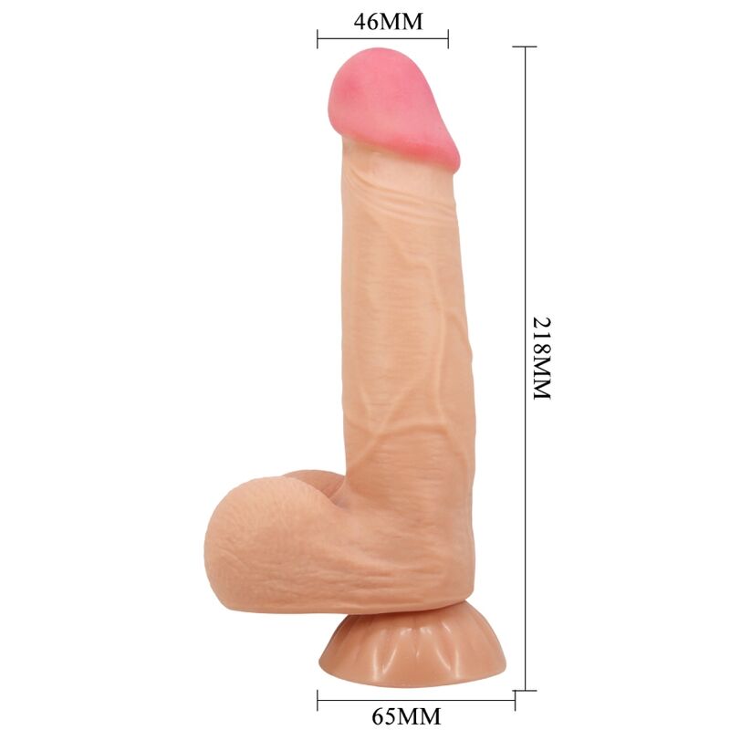 PRETTY LOVE - SLIDING SKIN SERIES REALISTISCHER DILDO MIT SLIDING SKIN FERNBEDIENUNG SAUGNAPFLEISCH 21,8 CM