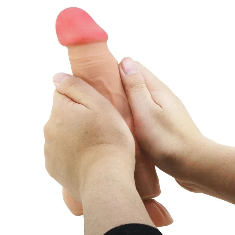 PRETTY LOVE - SLIDING SKIN SERIES REALISTISCHER DILDO MIT SLIDING SKIN FERNBEDIENUNG SAUGNAPFLEISCH 21,8 CM - Vanelion Paradise
