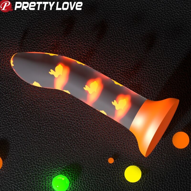 PRETTY LOVE - MAGISCHER NACHT-DILDO OHNE VIBRATION LEUCHTENDES ORANGE