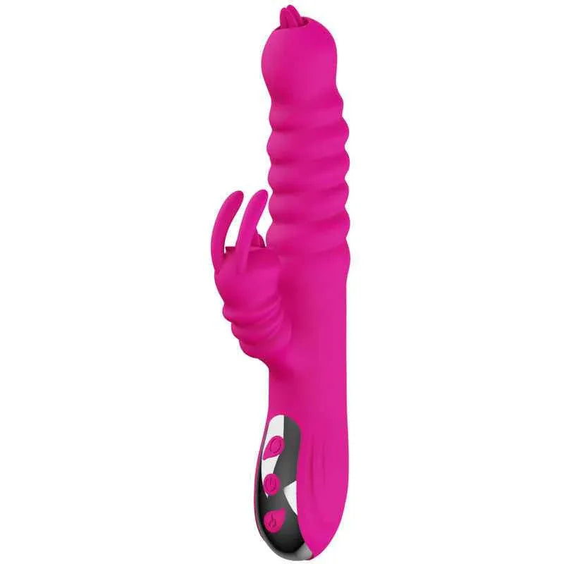 ARMONY - RABBIT DOPPELZUNGE MULTIFUNKTIONSVIBRATOR FUCHSIA WRMEEFFEKT - Vanelion Paradise