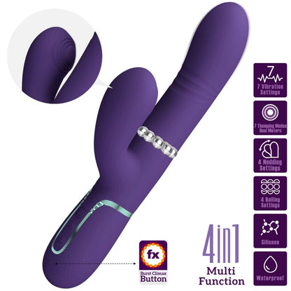 PRETTY LOVE - MULTIFUNKTIONS-G-SPOT-VIBRATOR LILA