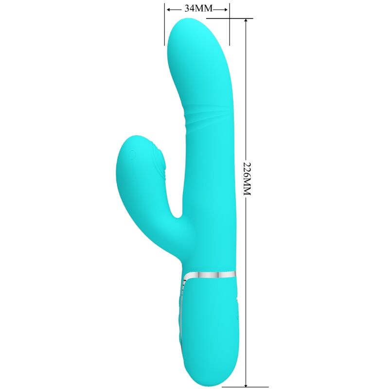 PRETTY LOVE - MULTIFUNKTIONS-G-SPOT-VIBRATOR AQUA GRÜN