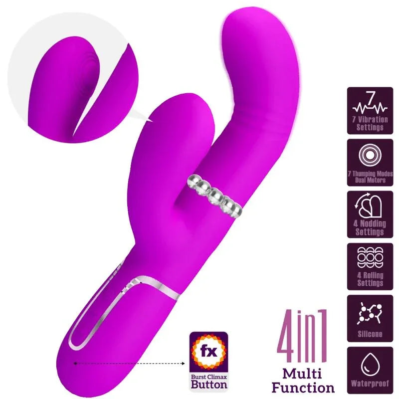 PRETTY LOVE - MULTIFUNKTIONS-G-SPOT-VIBRATOR FUCHSIA - Vanelion Paradise