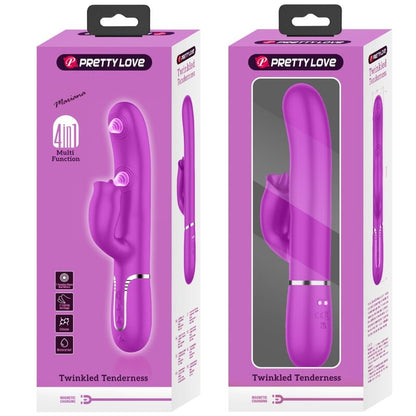 PRETTY LOVE - KANINCHENVIBRATOR MIT LECKENDEM FUCHSIA