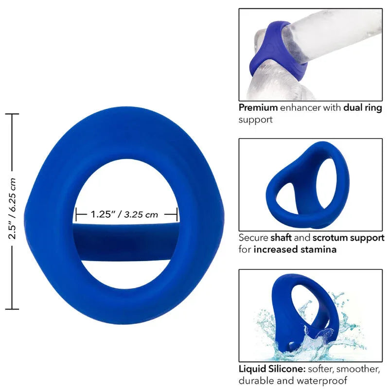 CALEXOTICS - ADMIRAL COCK BALL DUAL RING BLAU - Vanelion Paradise
