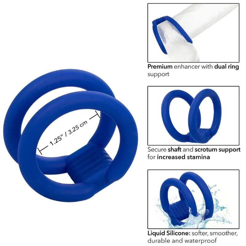 CALEXOTICS - ADMIRAL DUAL COCK CAGE BLAU - Vanelion Paradise