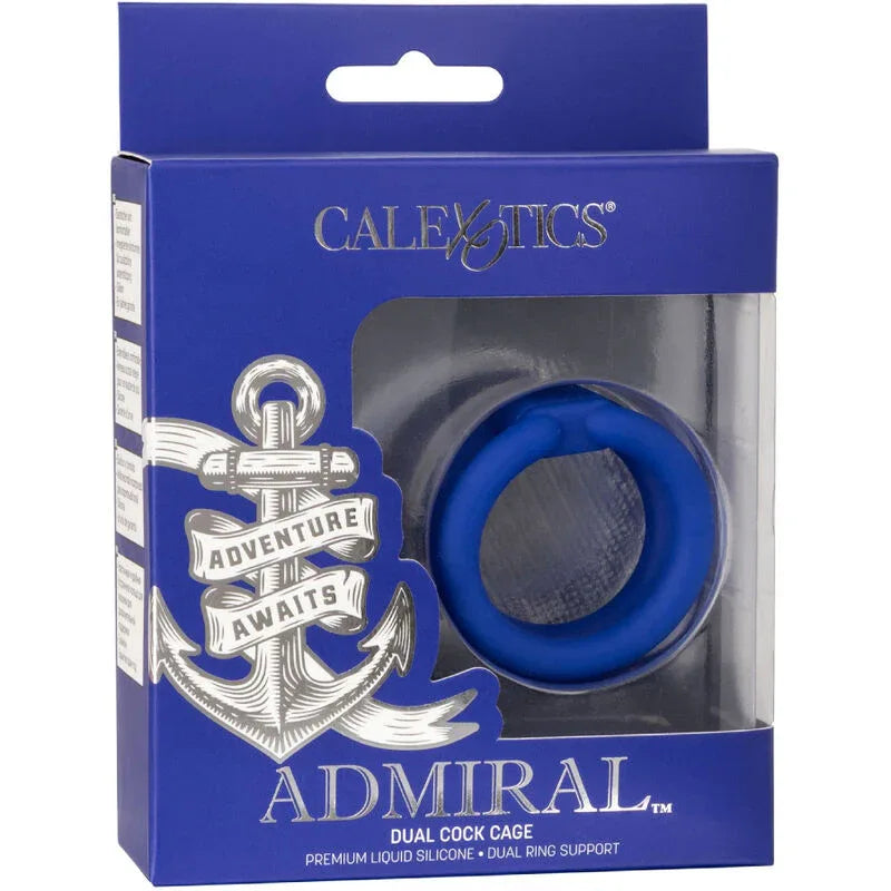 CALEXOTICS - ADMIRAL DUAL COCK CAGE BLAU - Vanelion Paradise