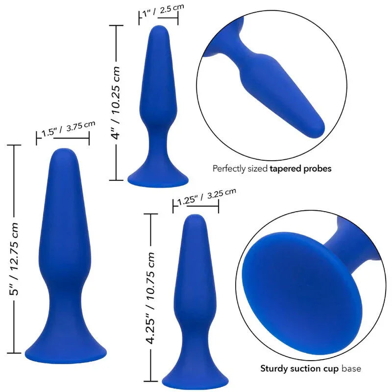 CALEXOTICS - ADMIRAL KIT 3 ANALPLUG BLAU - Vanelion Paradise