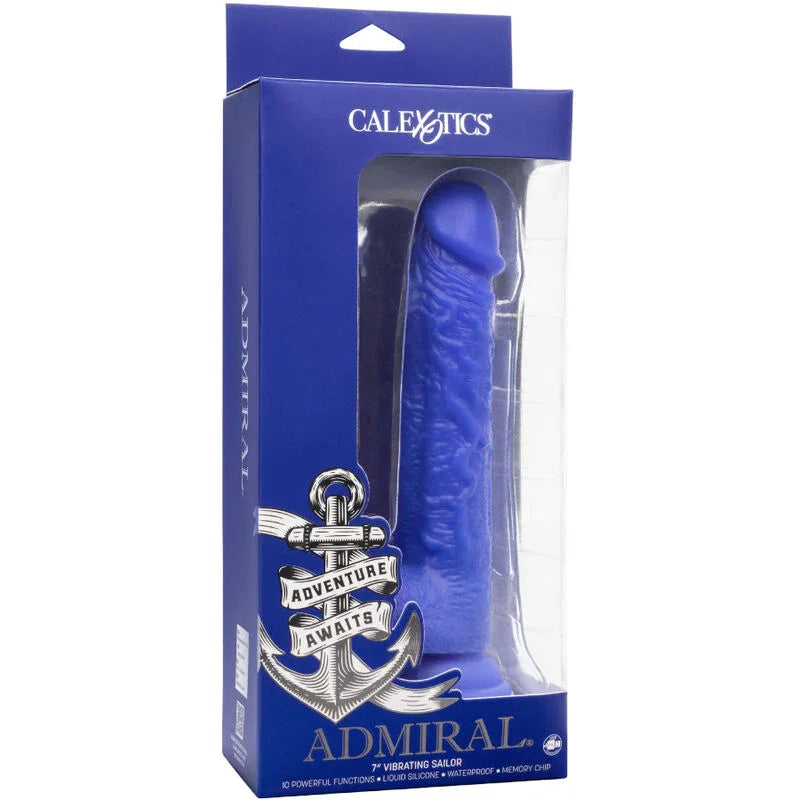 CALEXOTICS - ADMIRAL SAILOR REALISTISCHER DILDO-VIBRATOR BLAU - Vanelion Paradise