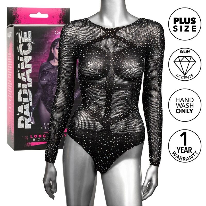 CALEXOTICS - RADIANCE LANGARM-BODYSUIT RHINE PLUS GRÖSSE