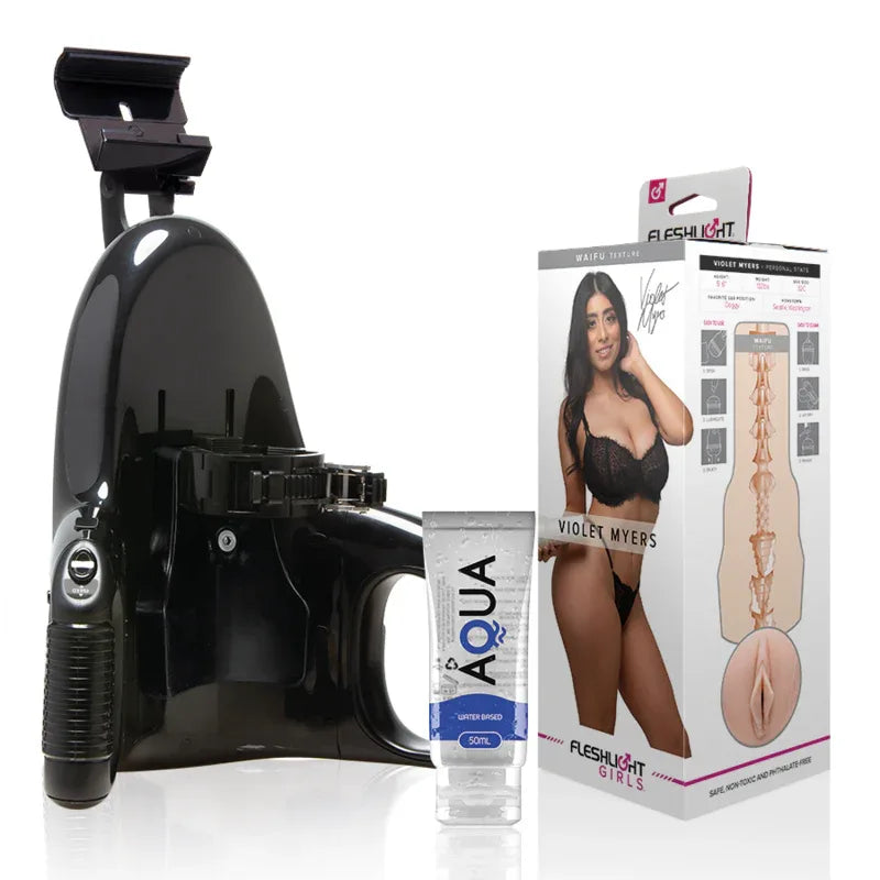 FLESHLIGHT - VIOLET MYERS WAIFU + UNIVERSAL LAUNCH + SCHMIERMITTEL IN AQUA-QUALITÄT 50 ML - Vanelion Paradise