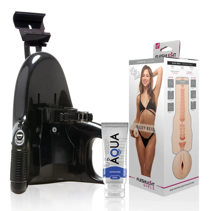 FLESHLIGHT - VAGINA RILEY REID UTOPIA + UNIVERSAL LAUNCH + SCHMIERMITTEL IN AQUA-QUALITÄT 50 ML - Vanelion Paradise