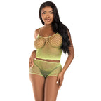 LEG AVENUE - T-SHIRT & HOSEN SET NETZ SCHWARZ - Vanelion Paradise
