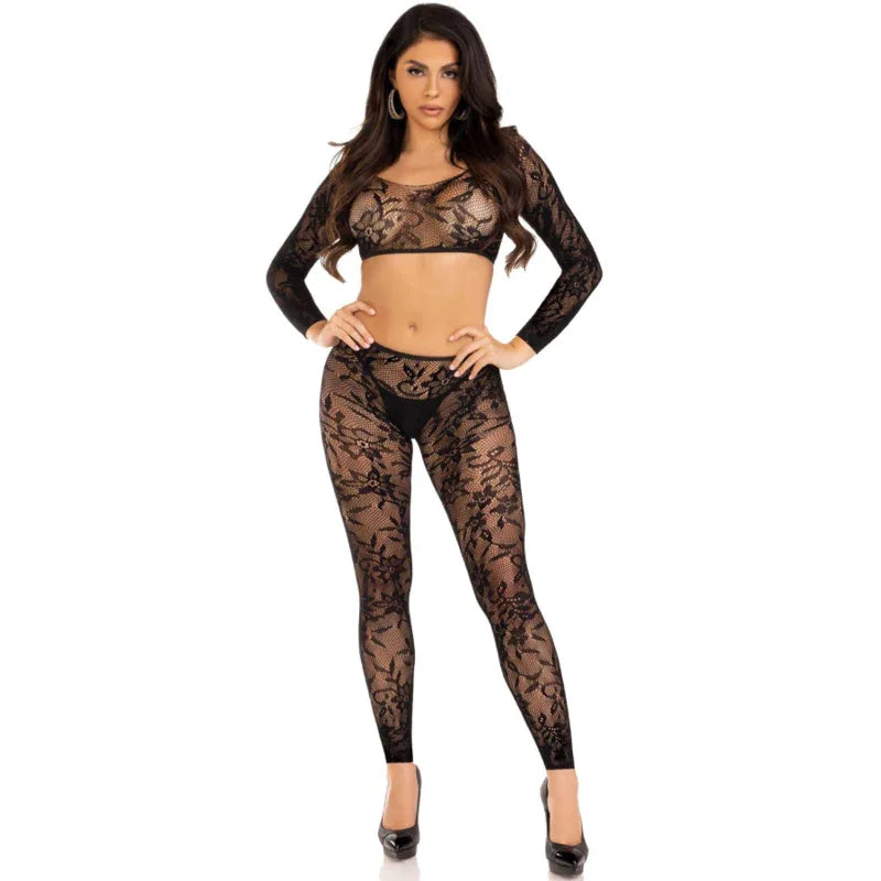 LEG AVENUE - SET AUS KURZEM OBERTEIL UND STRUMPFHOSE - Vanelion Paradise