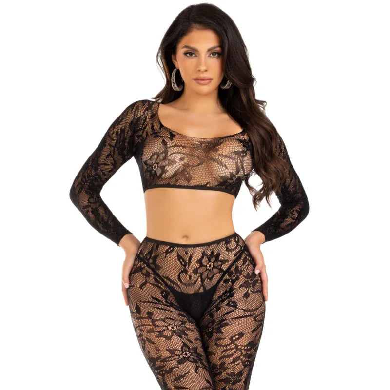 LEG AVENUE - SET AUS KURZEM OBERTEIL UND STRUMPFHOSE - Vanelion Paradise