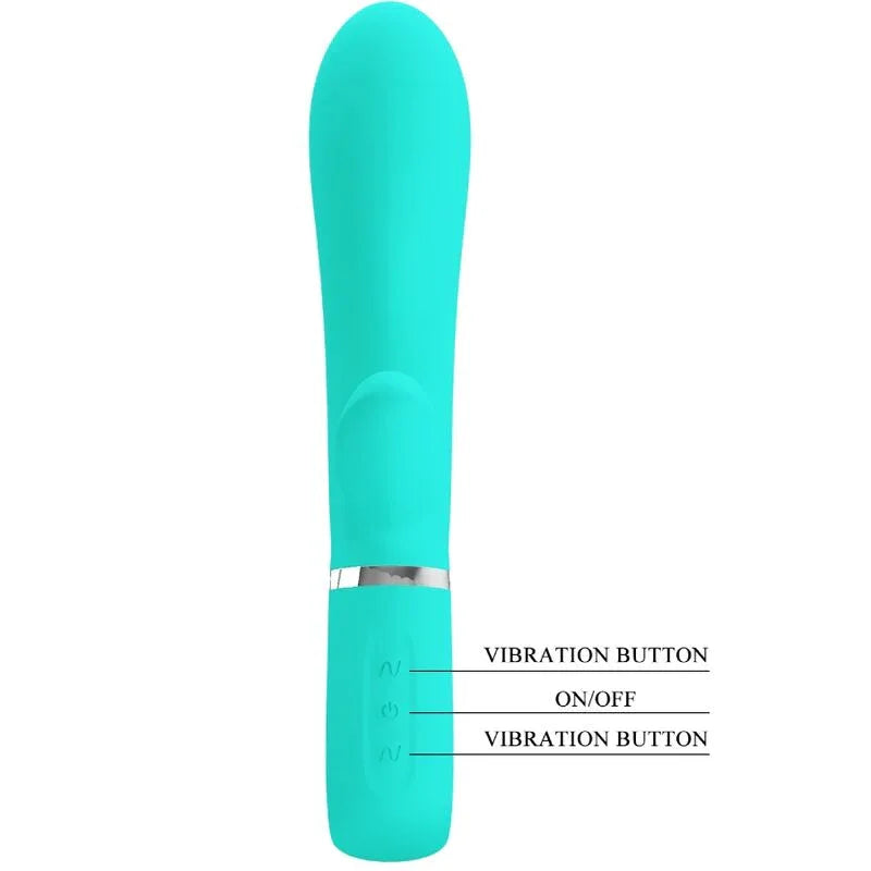 Pretty Love „Thomas“ G-Punkt & Rabbit Vibrator – Aqua Green - Vanelion Paradise