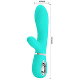 Pretty Love „Thomas“ G-Punkt & Rabbit Vibrator – Aqua Green - Vanelion Paradise