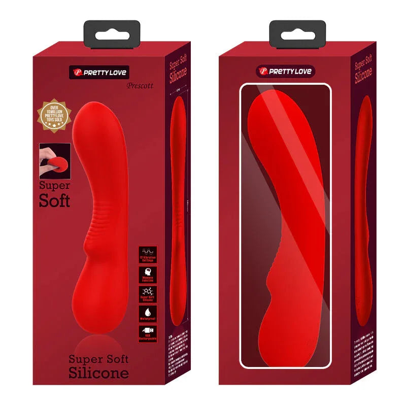 PRETTY LOVE - PRESCOTT WIEDERAUFLADBARER VIBRATOR ROT - Vanelion Paradise