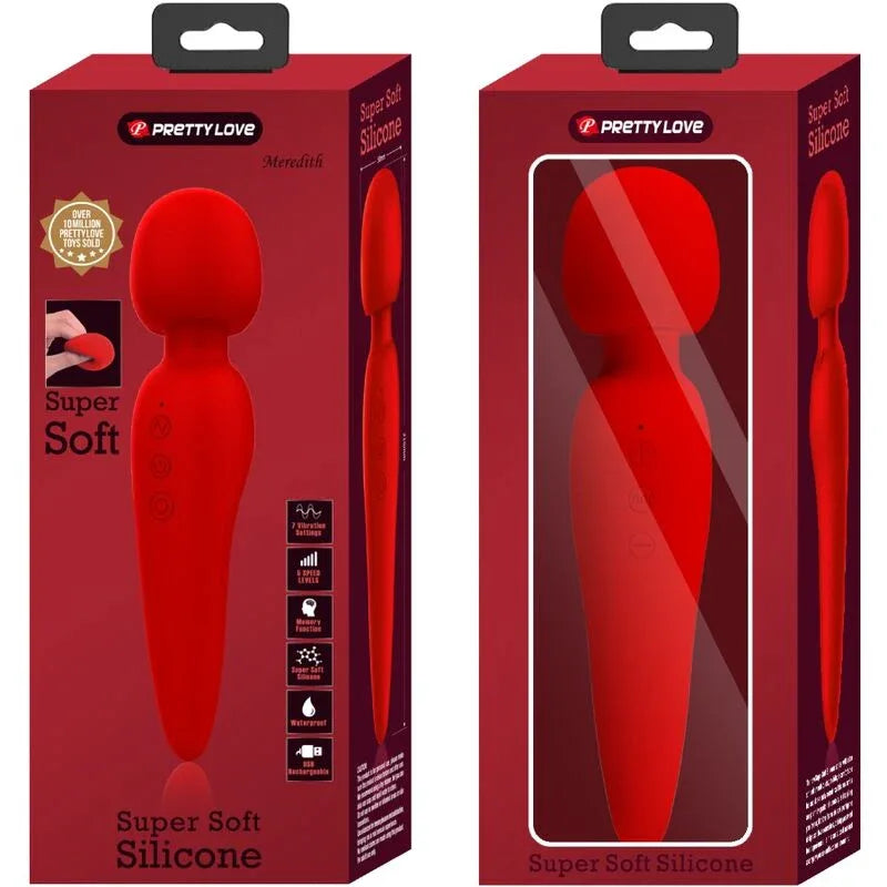 PRETTY LOVE - MEREDITH MASSAGER 12 VIBRATIONSMODI ROT - Vanelion Paradise