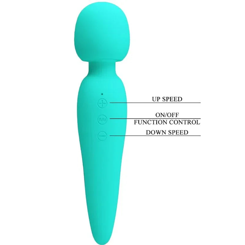 PRETTY LOVE - MEREDITH MASSAGER 12 VIBRATIONSMODI AQUA GRÜN - Vanelion Paradise